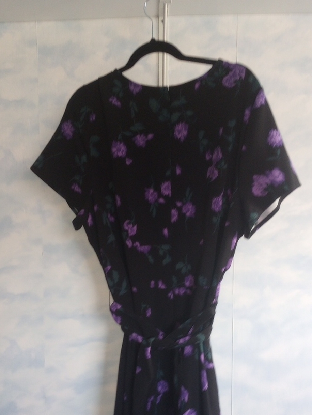 Lane Bryant Black Maxi Dress with Purple Floral Print - Picture 4 of 4